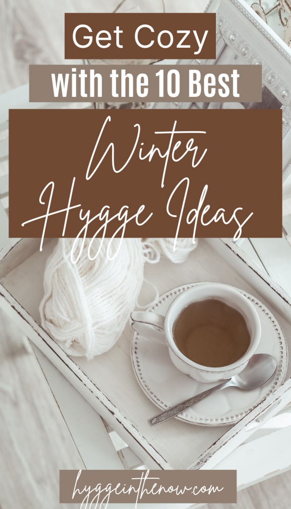 cup of coffee on a tray for winter hygge